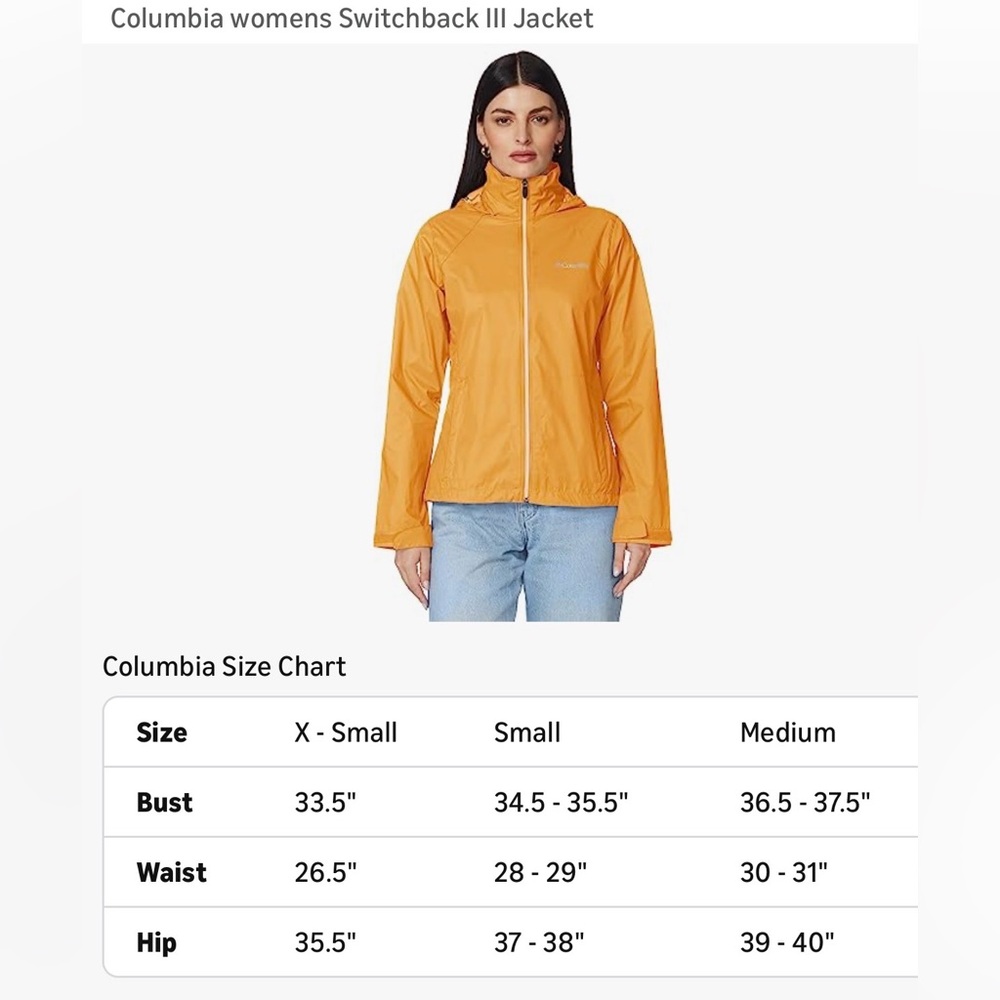 COLUMBIA Packable RAIN Jacket HOODIE Coat - Picture 4 of 15